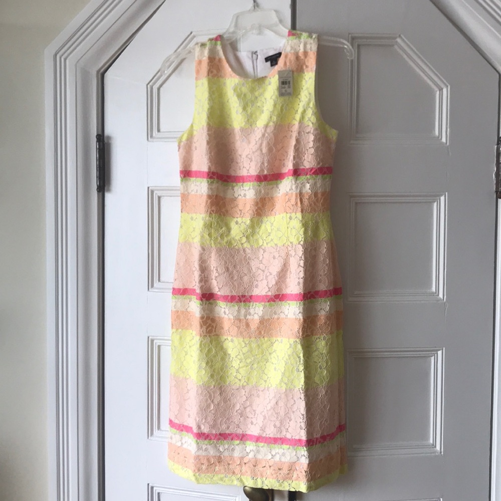 Ann Taylor Pastel Stripped Summer Dress